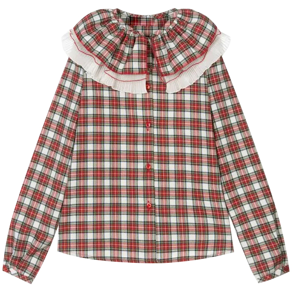 Girls Check Blouse